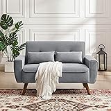 Enobala 49" Small Loveseat Sofa, 2 Seat Mid Century