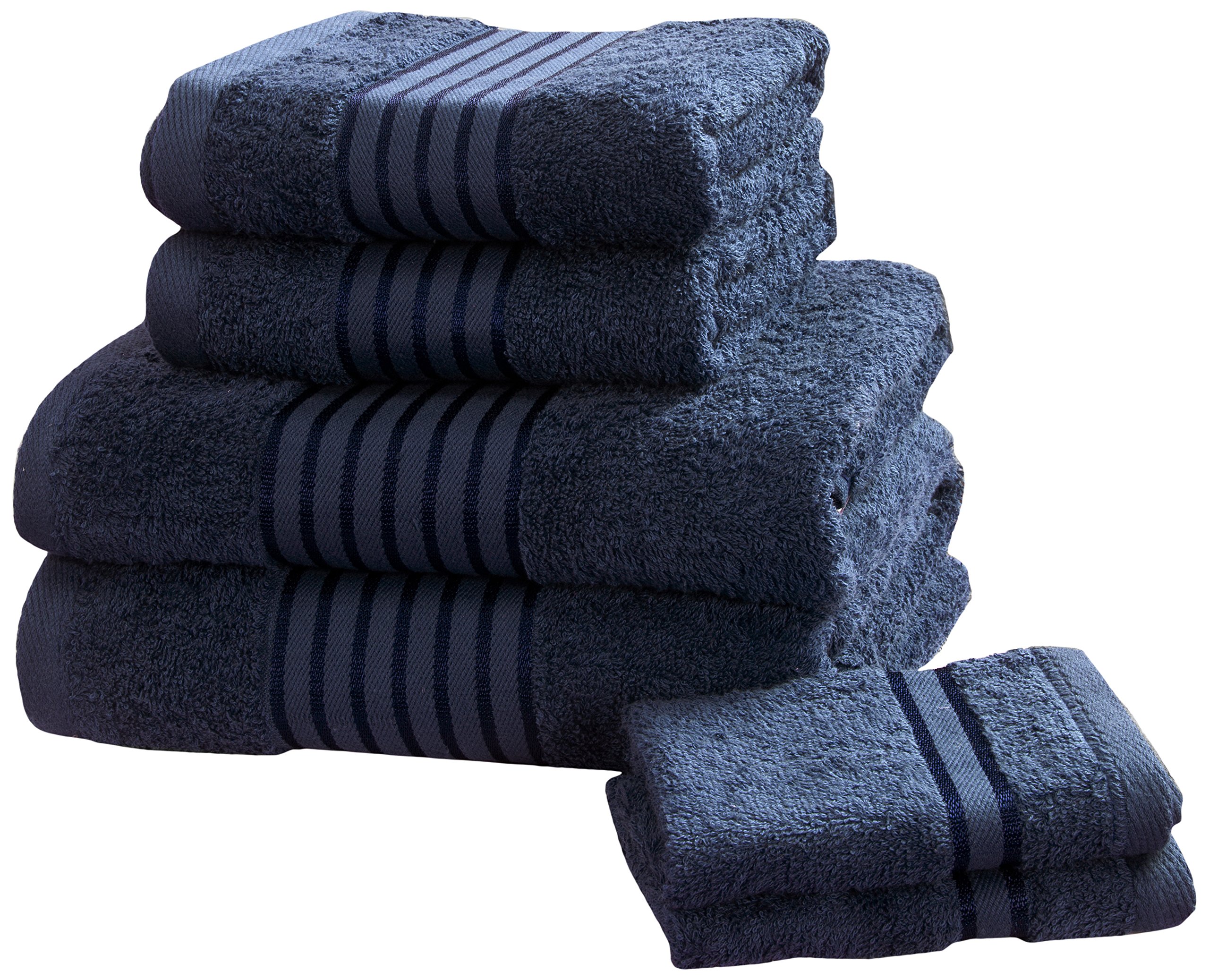 Rapport Home Windsor 6-Piece Towel Bale, 100% Cotton-Denim, Combed, Duck Egg, 120 x 70 x 1 cm