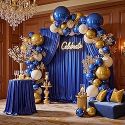 10x10ft Thick Royal Blue Glitter Backdrop Curtain