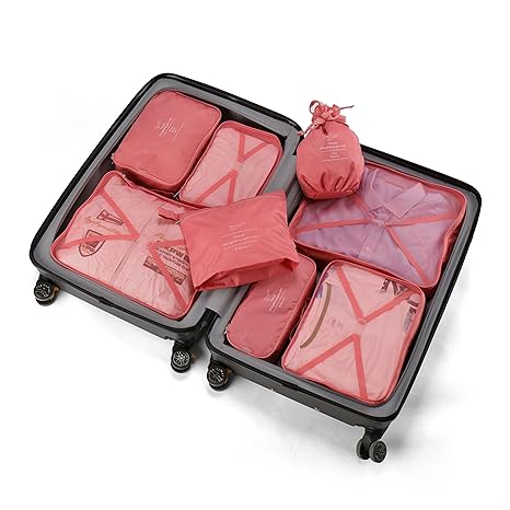 Koffer Organizer Reise Kleidertaschen 8 Sets/7 Farben Travel Gep?ck Organisatoren enthalten Wasserdichte Schuh-Aufbewahrungsb