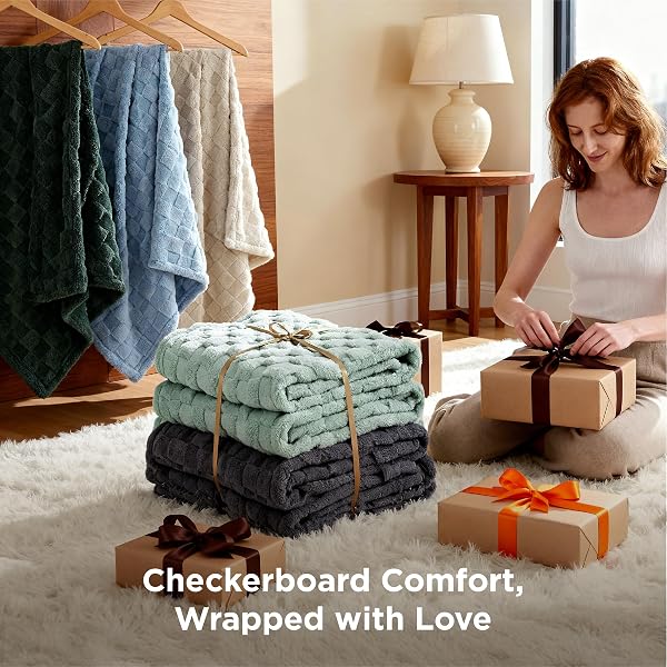 BEDSURE GENTLESOFT BLANKETS QUEEN SIZE FOR BED – SUPER SOFT COZY BLANKET, LARGE FUZZY FLEECE SPRING SUMMER THROW FOR BEDROOM DECOR FOR GIRLS, SAGE GREEN, 90X90 INCHES