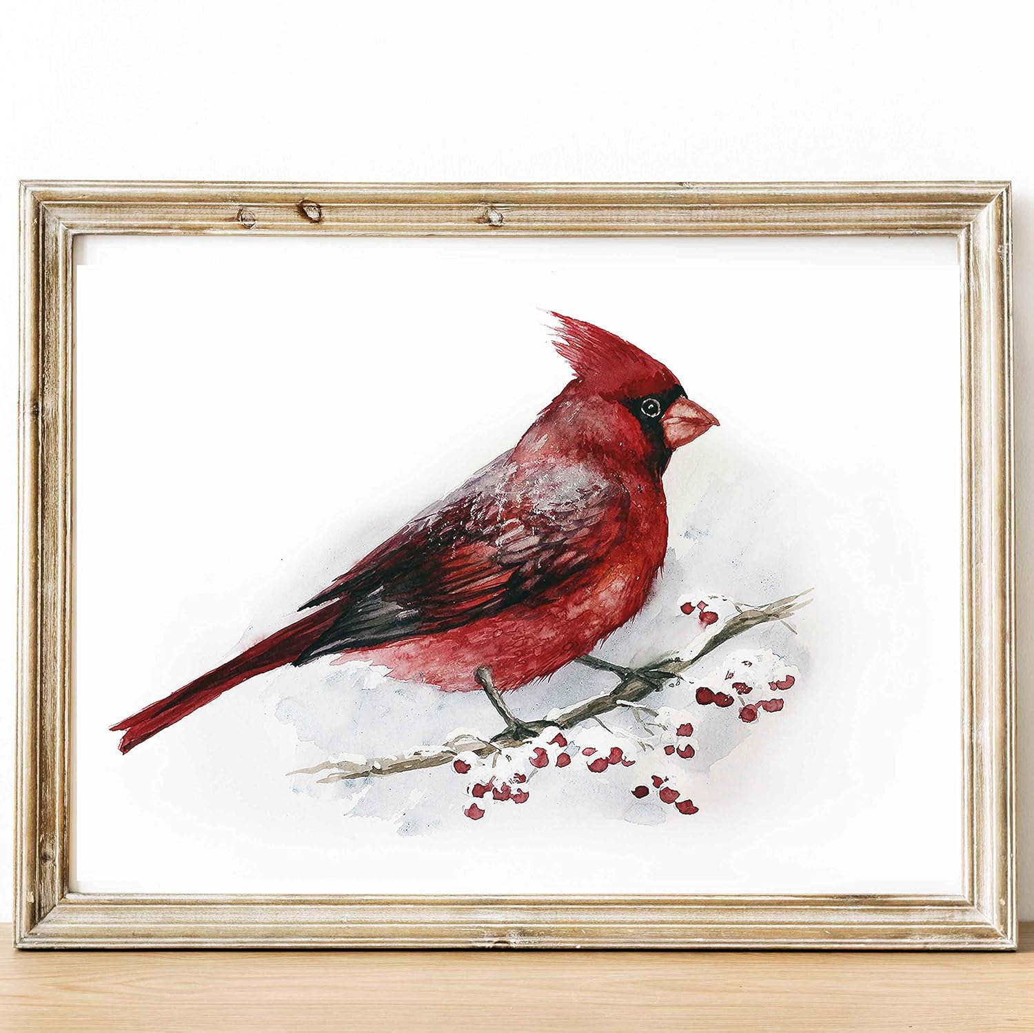 Amazon Com Holiday Home Decor Red Cardinal Print 8x10 In
