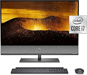 HP Envy All-in-One PC, NVIDIA GeForce GTX 1650, 10th Gen Intel Core i7-10700 Processor, 16 GB RAM, 256 GB SSD & 1 TB Hard Drive, 31.5” 4K UHD Display, Windows 10 Home, Eye-Safe (32-a1027c, 2021)