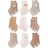 Baby Grip Socks Non Slip Grips Girls Boys Ankle Crew Newborn Infant Toddler Kids Casual Anti Skid Socks