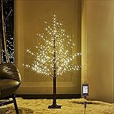 LITBLOOM Lighted Brown Tree Plug in 430 LED Fairy Lights 4FT, Twig Tree with Lights for Indoor Outdoor Home Room Christmas Decoration
