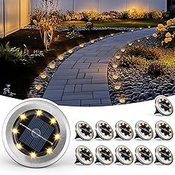 PATIOWIN Mini Solar Ground Lights, 12 Pack Solar