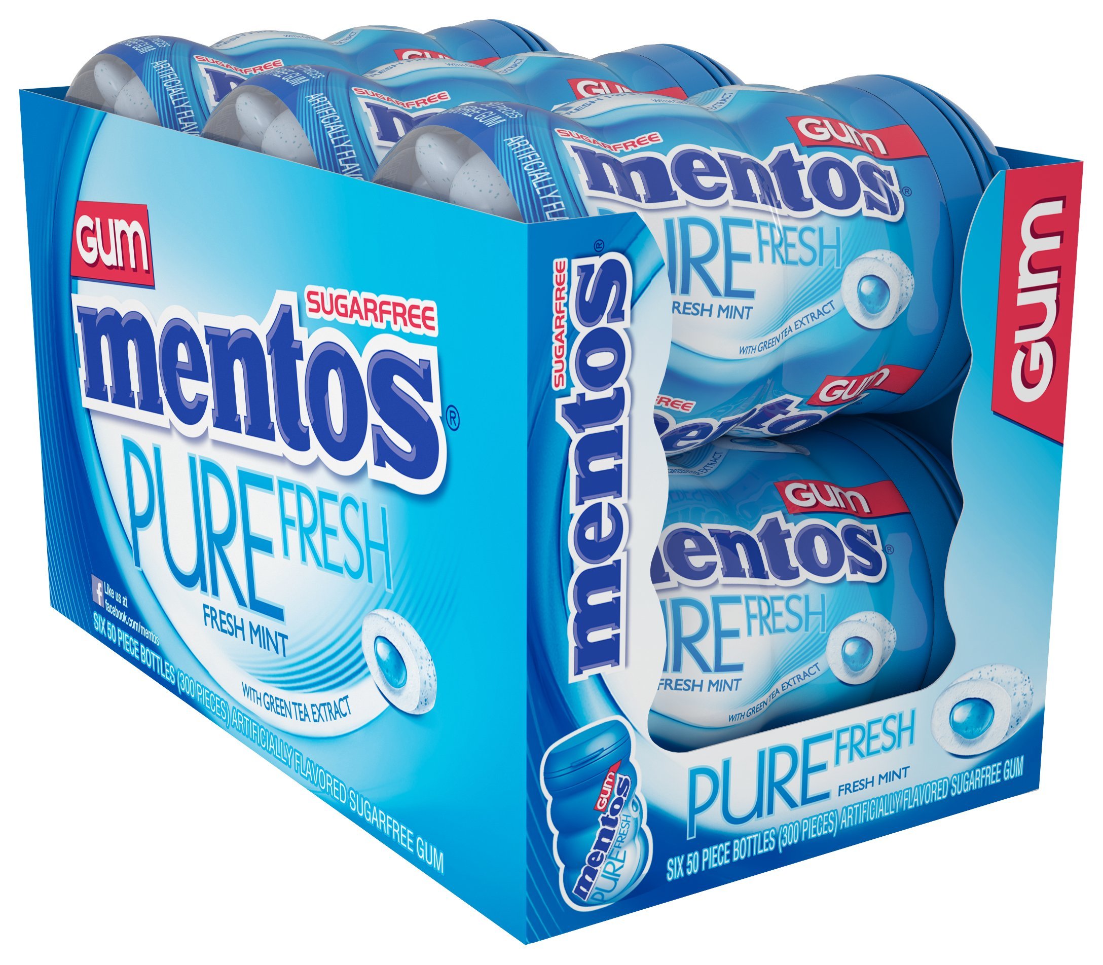 Mentos Pure Fresh Sugar Free Chewing Gum With Xylitol Fresh Mint 50 Mentos Pure Fresh Sugar Free Chewing Gum With Xylitol Fresh Mint 50