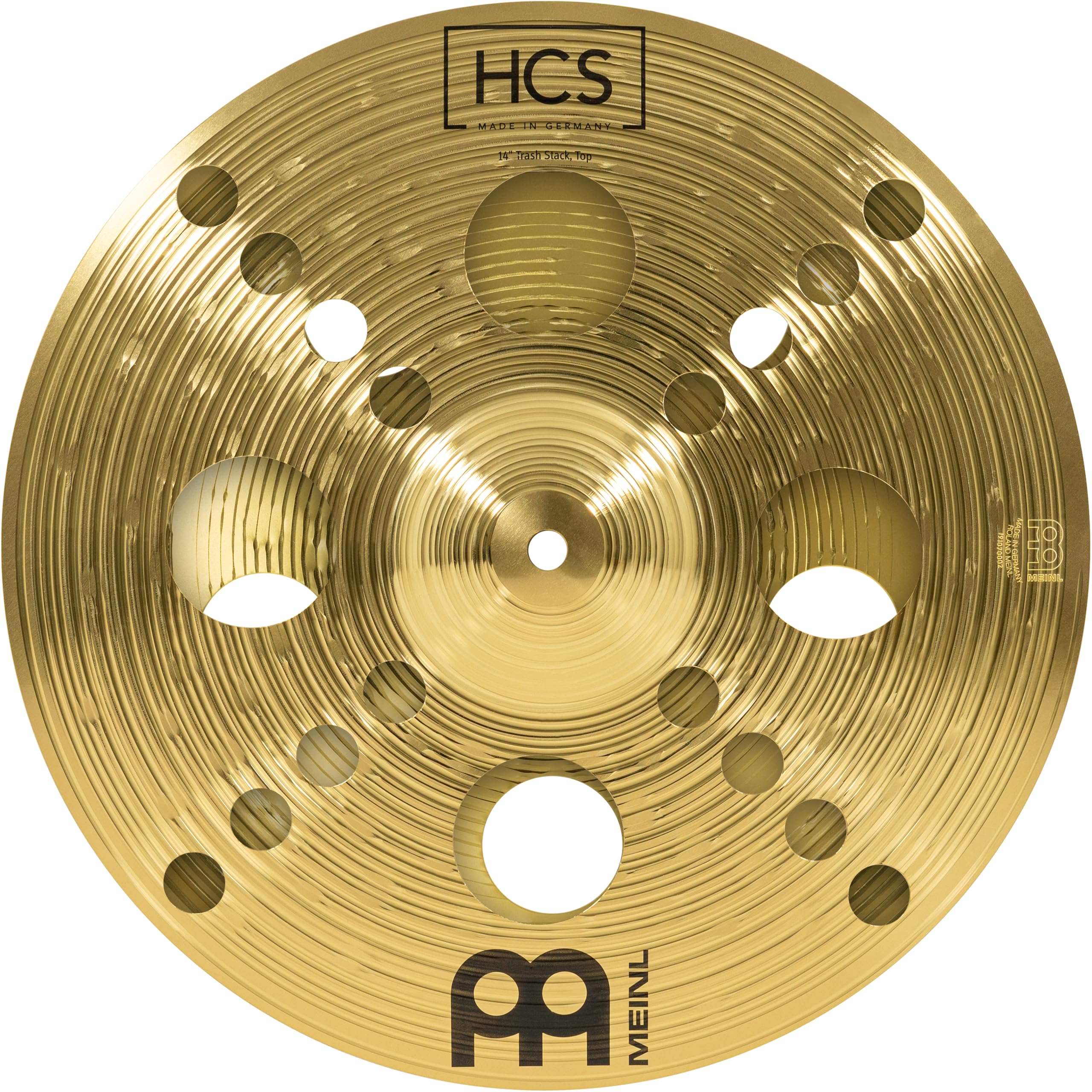 Meinl Cymbals HCS Trash Stack Cymbal 14 inch (Video) for Drum Set (35,56cm) Traditional Finish Brass, Made In Germany (HCS14TRS)