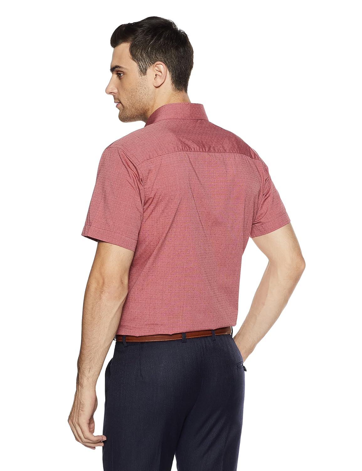 raymond men's solid regular fit cotton formal shirt