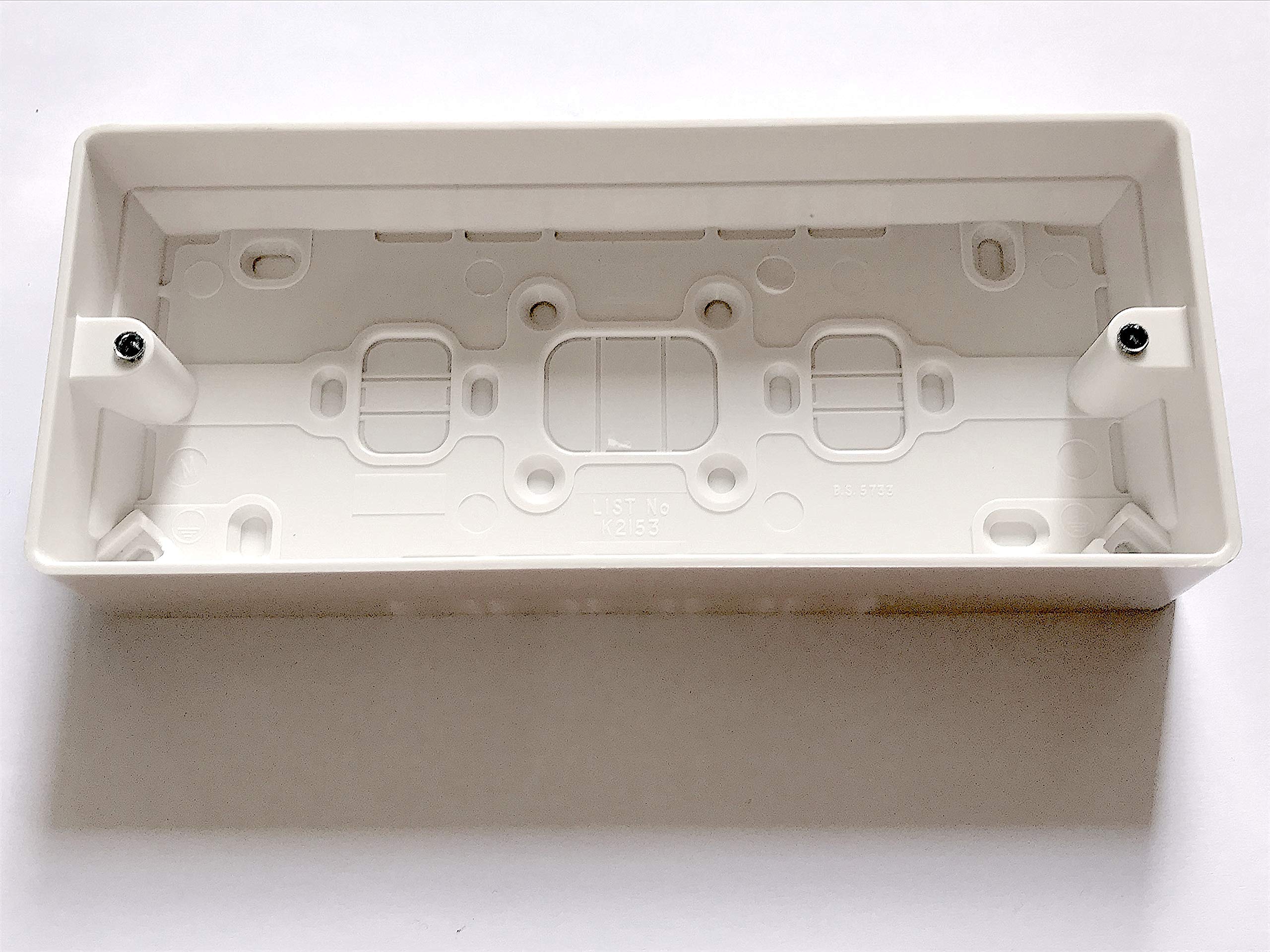 MK 3-Gang Surface Pattress Box White 30mm