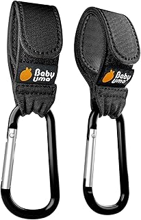 Kinderwagen Haken für Wickeltaschen - Kinderwagenhaken Taschenhaken, Anhänger für Kinderwagen, Karabinerhaken für Handtaschen, Universale Passform, 2er Packung von Baby Uma