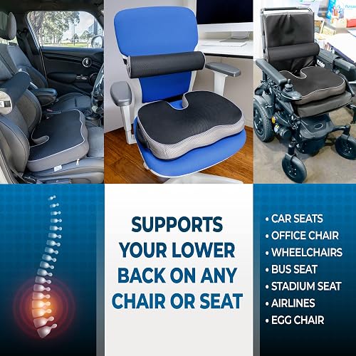 thumbnail image 2 of Inflatable U-Shaped Coccyx Seat Cushion – 54 Air Cells, Adjustable Firmness, Non-Slip, Lightweight – For Office Chair, Car, Wheelchair, Sciatica & Tailbone Relief 2 of 5