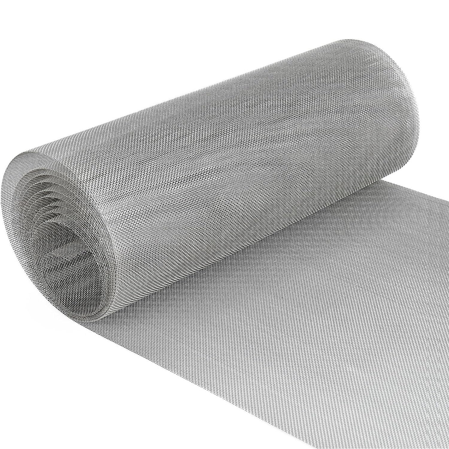 Photo 1 of 304 Stainless Steel Woven Metal Mesh, Heat Resistant Wire Mesh Screen, 1mm Hole 20 Mesh Rust Proof Rodent Screen for Kitchen Animal Cage Net Security Cabinets Mesh(12X39IN)