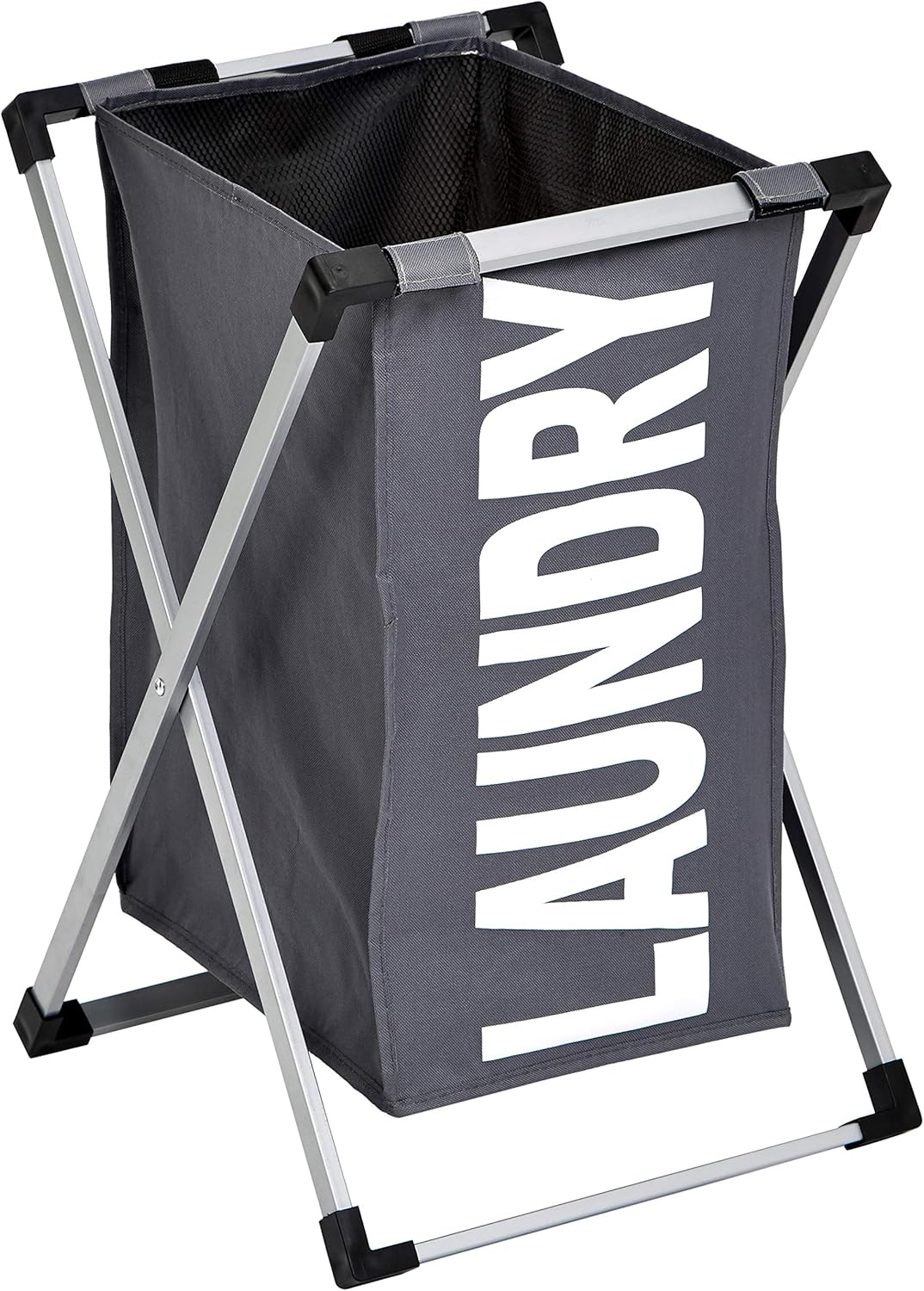 Amazon Basics Single Laundry Basket Hamper, Dark Grey BigaMart