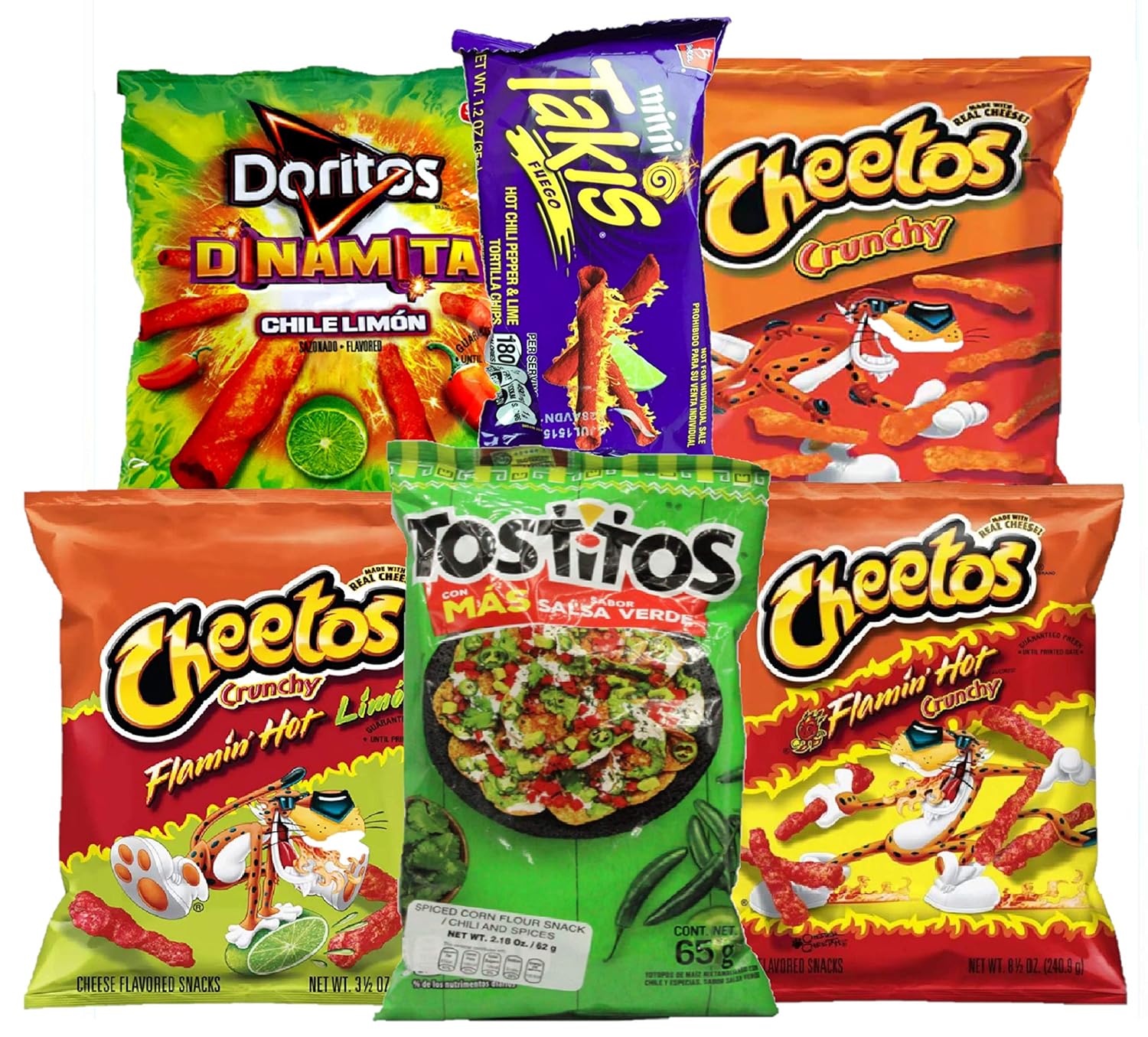 Pinata Mexican American Taki Cheeto mix (15 Pack) Spicy