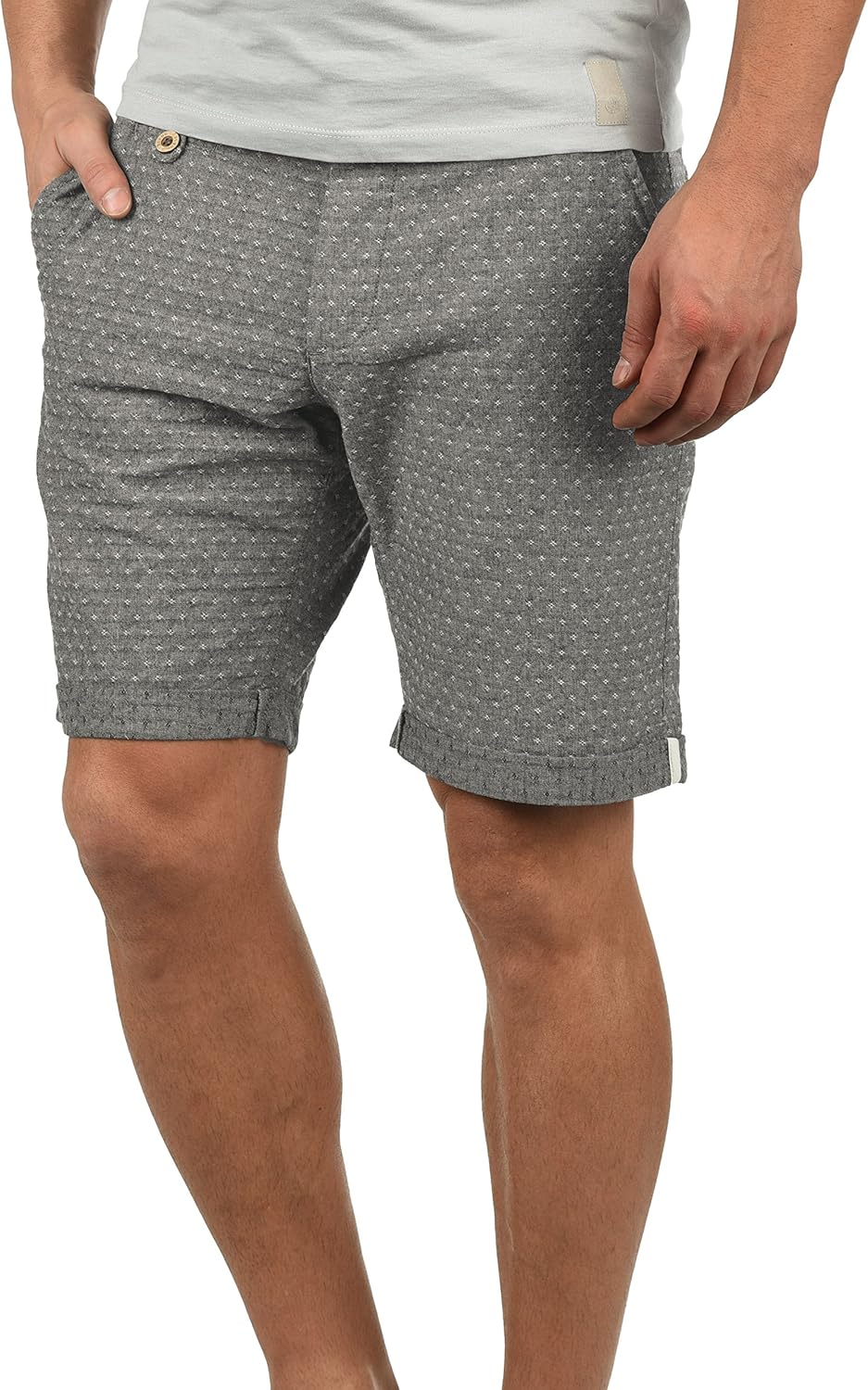 mens patterned chino shorts