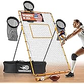 THNDRBOUNCE Adjustable Volleyball Rebounder Net - Volleyball Training Equipment with 3 Targets for accuracy, Sandbags, Carry Bag - Football Rebounder, Versatile Lacrosse Rebounder Net for Volley ball.