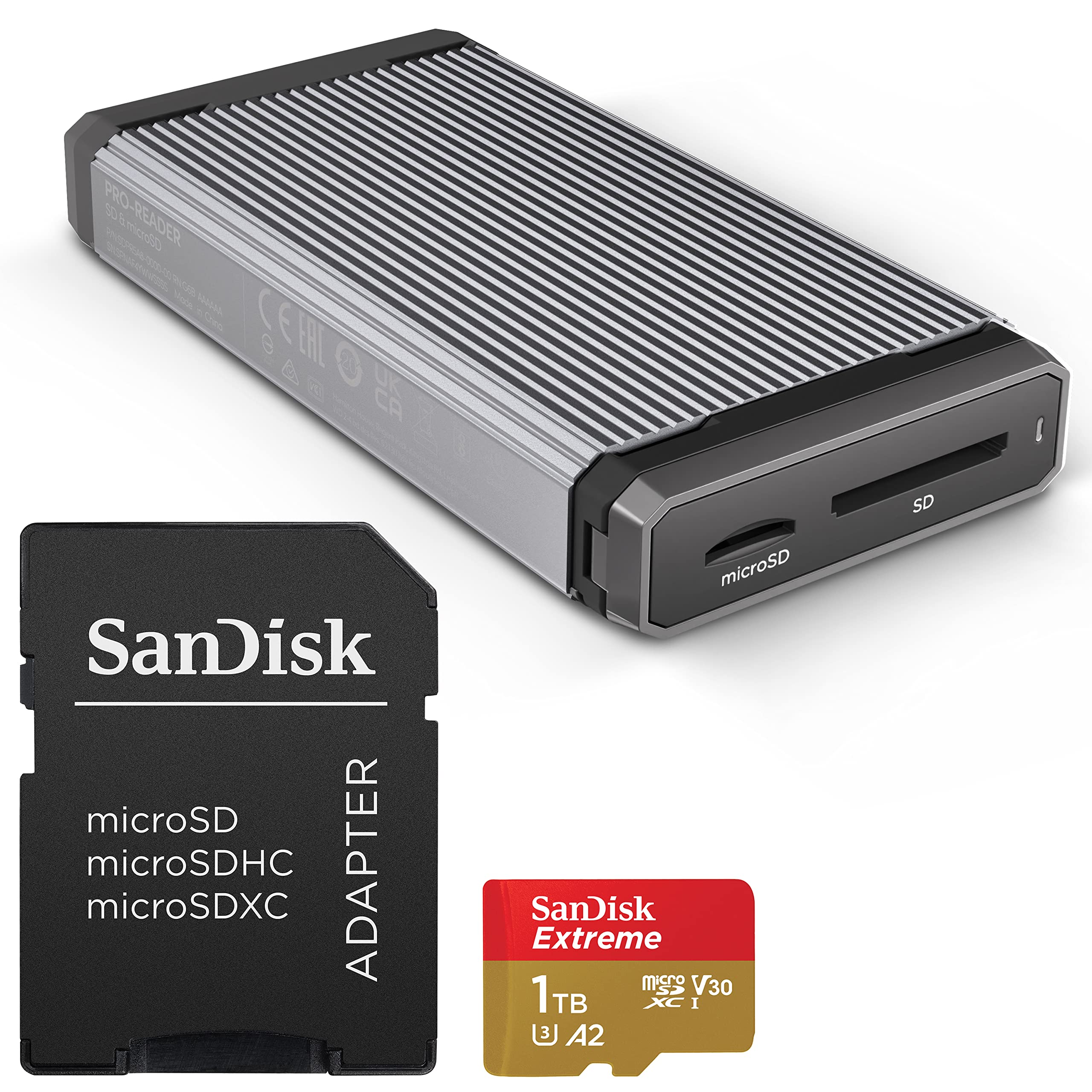 SanDisk 1TB Extreme microSDXC UHS-I Memory Card with Adapter - Up to 190MB/s with SanDisk Professional PRO-Reader SD and microSD - High Performance Card Reader