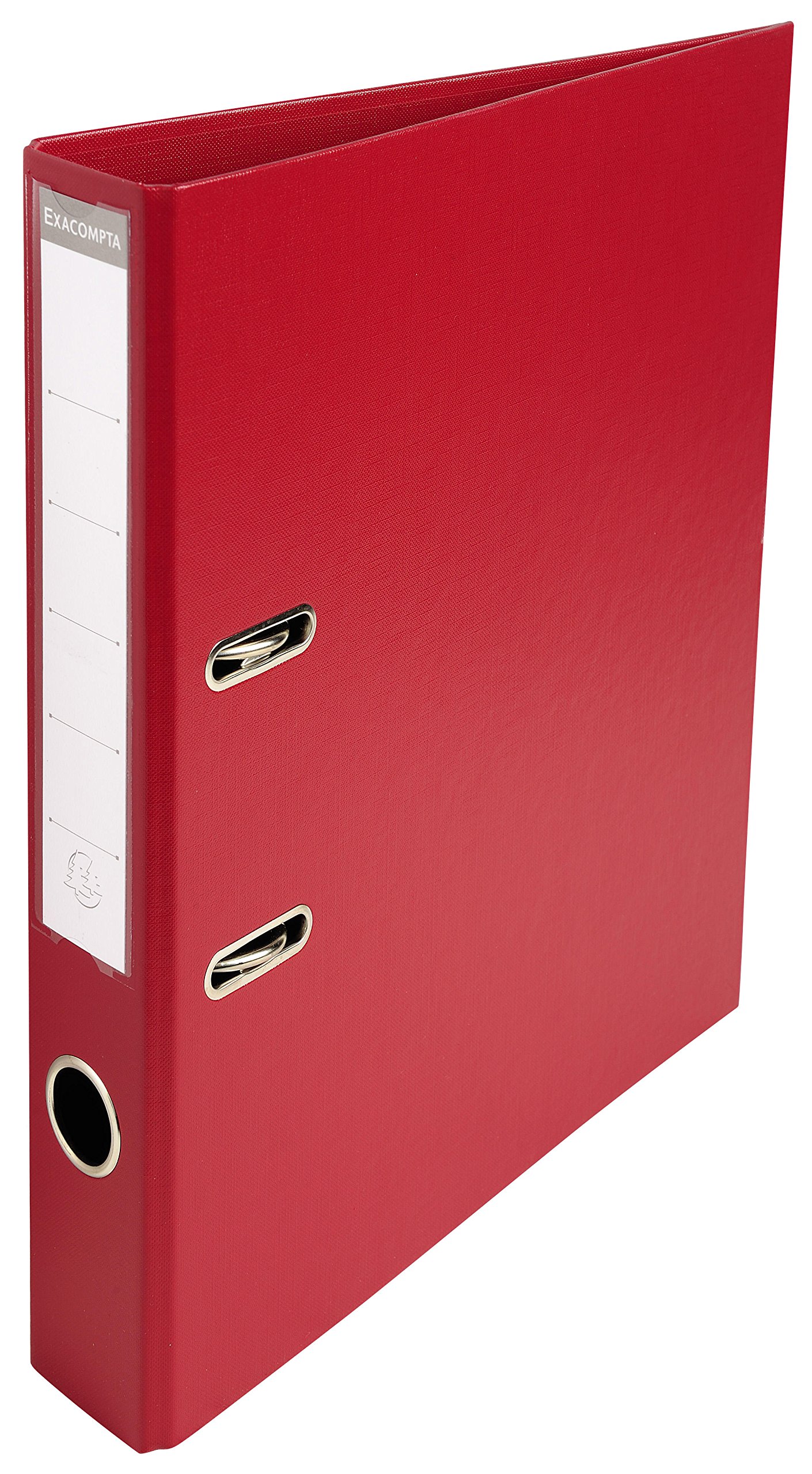 Exacompta - Ref 53504E - Prem'Touch PVC Lever Arch File - 320 x 290mm in Size, 2 Rings, Can Hold A4 Documents, 50mm Spine, 55mm Rings, FSC-Certified - Burgundy Cover
