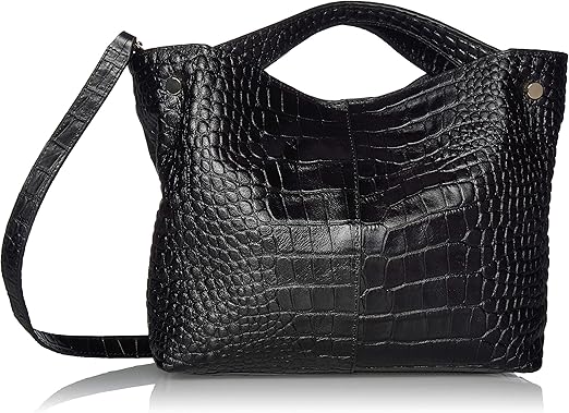small black croc bag