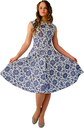 blue and white dresses uk