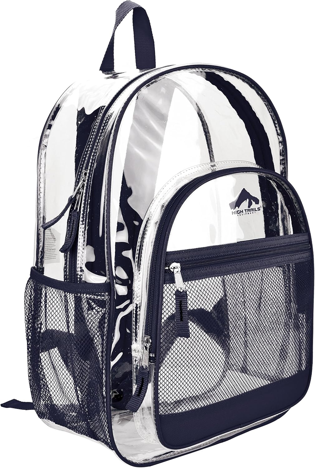 Clear Transparent School Book bag/Kids Backpack w/Navy Color Trim