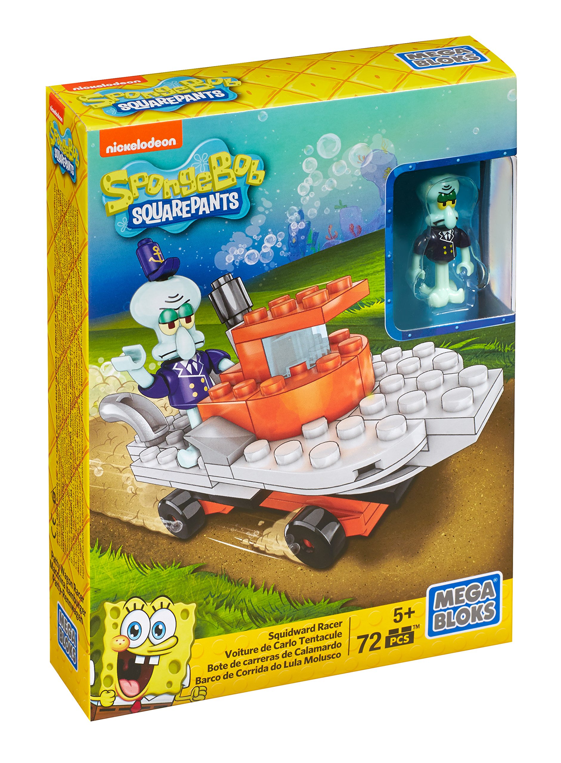 Mega Bloks Toy Spongebob Squarepants Squidward Racer Figure