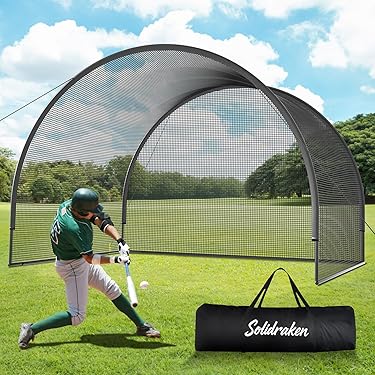 Baseball Practice Equipment 4'x6' Baseball Batting Cage Backstop - Vinyl Pitcher Target With Reflective Edge Pitching Practice Equipment