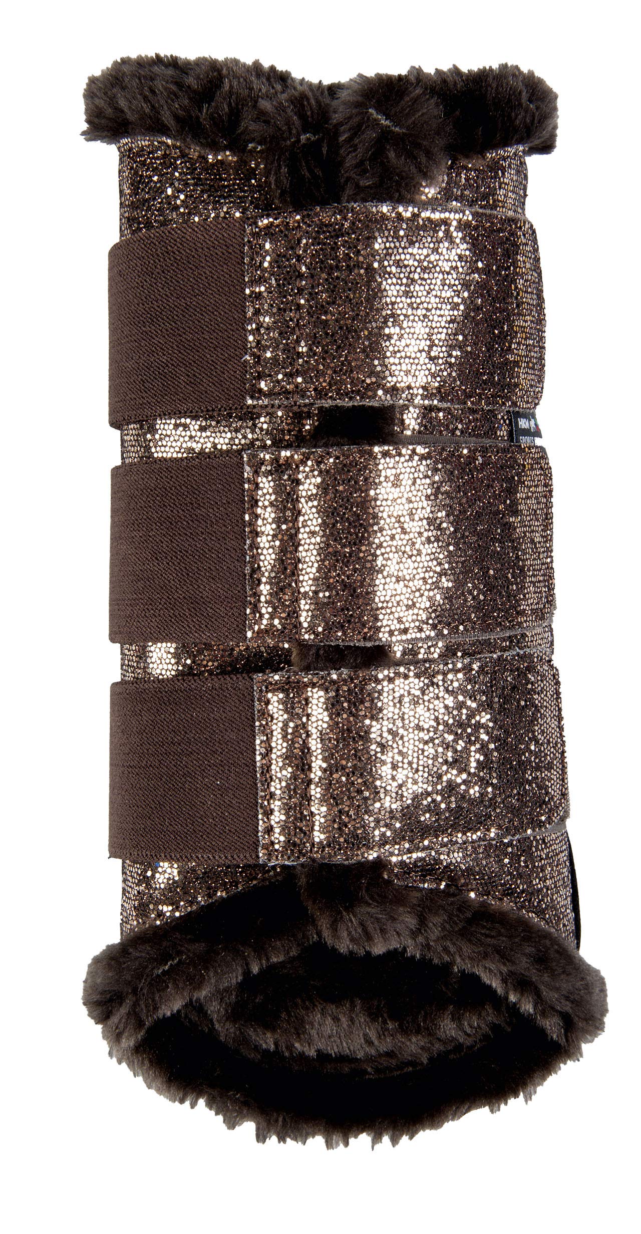 HKM 10032 Comfort Glitter Horse Gaiters, Teddy Lining, S-XL, 1 Pair