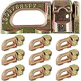 US Cargo Control L Track Double Stud Fitting (10 Pack) 5,000 Pounds Break Strength, Use with L Track Rails in Truck Bed or Trailer to tie Down ATV, Motorcycle, Automatic Locking with Spring Release