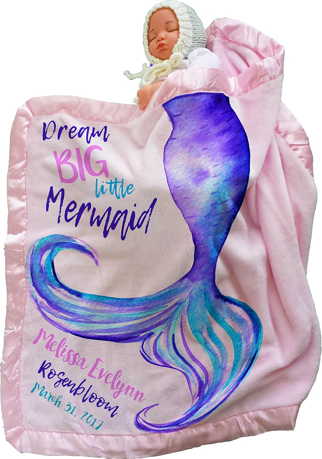 satin baby blankets personalized