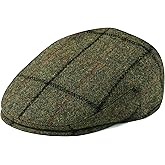 FEINION Men's Wool Tweed Newsboy Ivy Cap Gatsby Golf Flat Hat