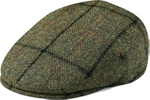 FEINION Men's Wool Tweed Newsboy Ivy Cap Gatsby Golf Flat Hat