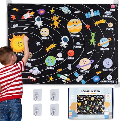 BONNYCO Solar System Felt Board 61 Figures Montessori Educational Toy