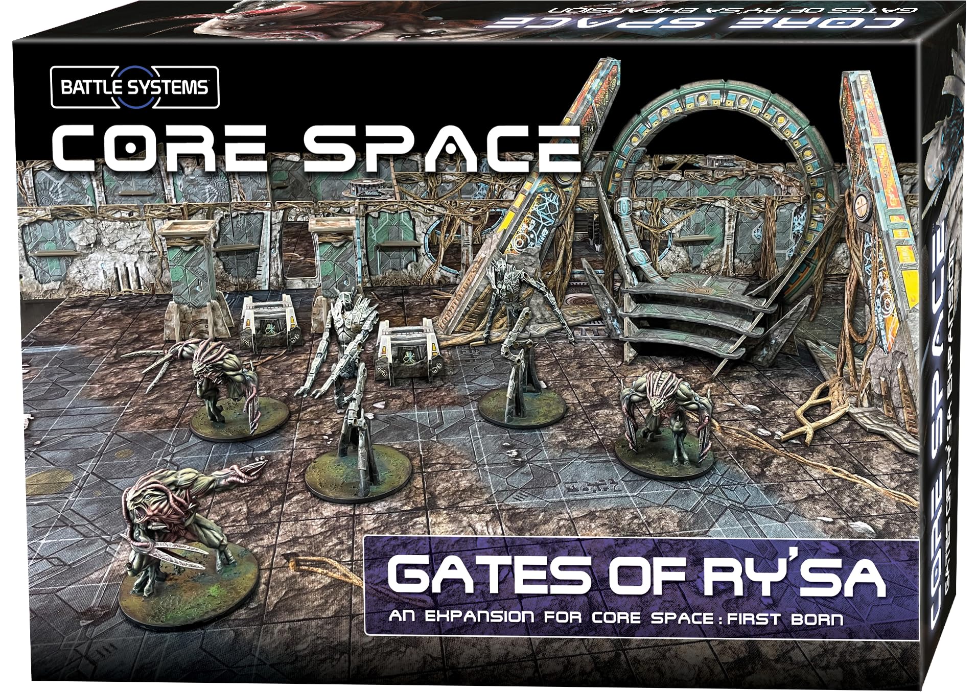 Battle Systems - Core Space First Born - Sci-Fi Miniatures Board Game - Cyberpunk 28mm Science Fiction Figures for 40K Wargame - Tabletop Modular 3D Gaming Terrain - (Gates of Ry'sa)