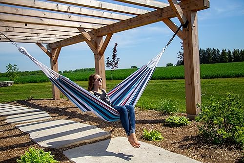 Vivere Brazilian Style Double Hammock, Denim (BRAZ212) in Oman