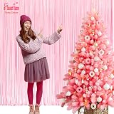 GREATRIL Pastel Pink Foil Fringe Streamers Backdrop 3.2ft x 8.2ft 2 Pack view 8