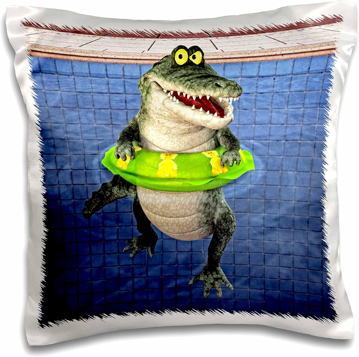 Boehm Graphics Cartoon - A Cartoon Crocodile in The Pool ...