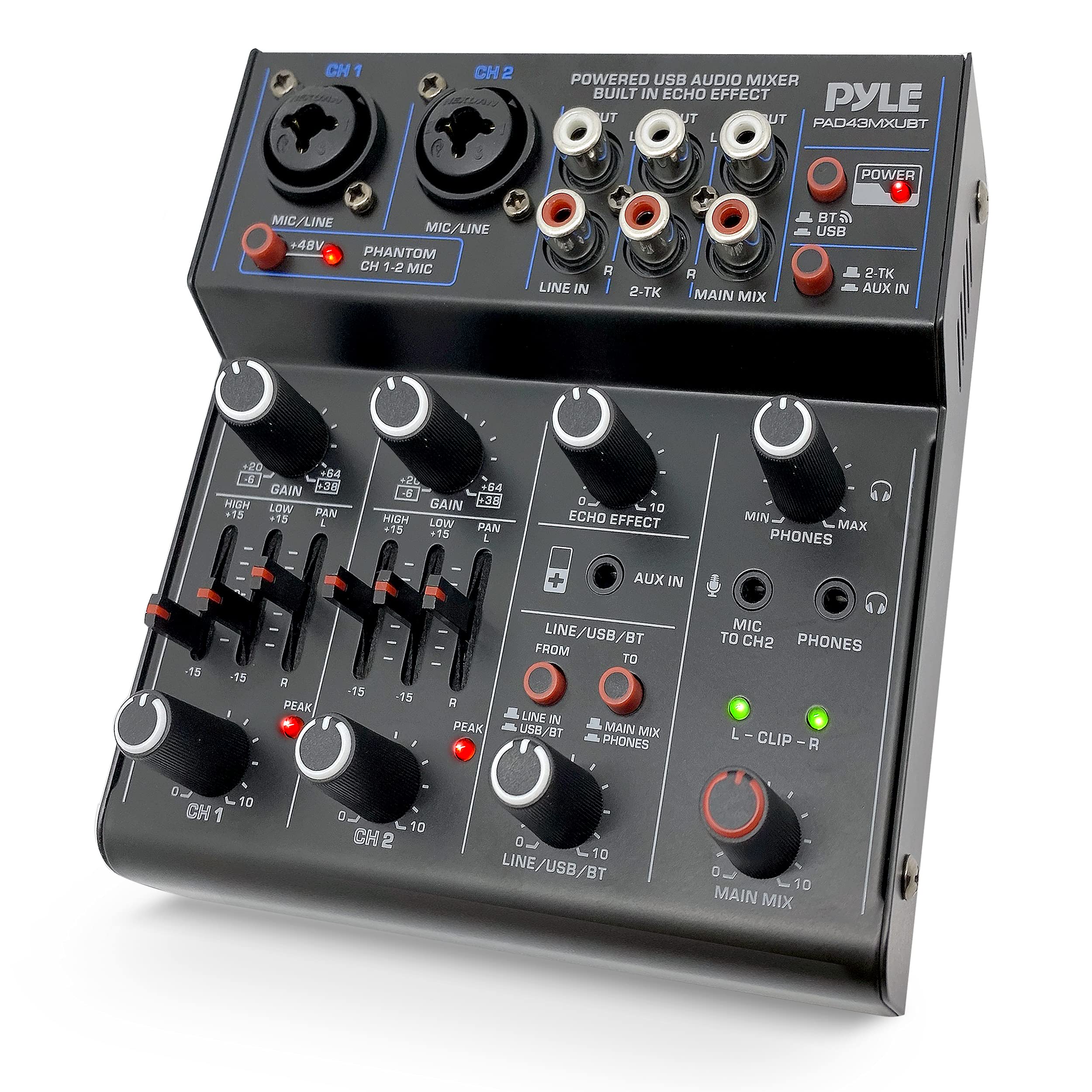 Pyle Professional Wireless DJ Audio Mixer - 4
