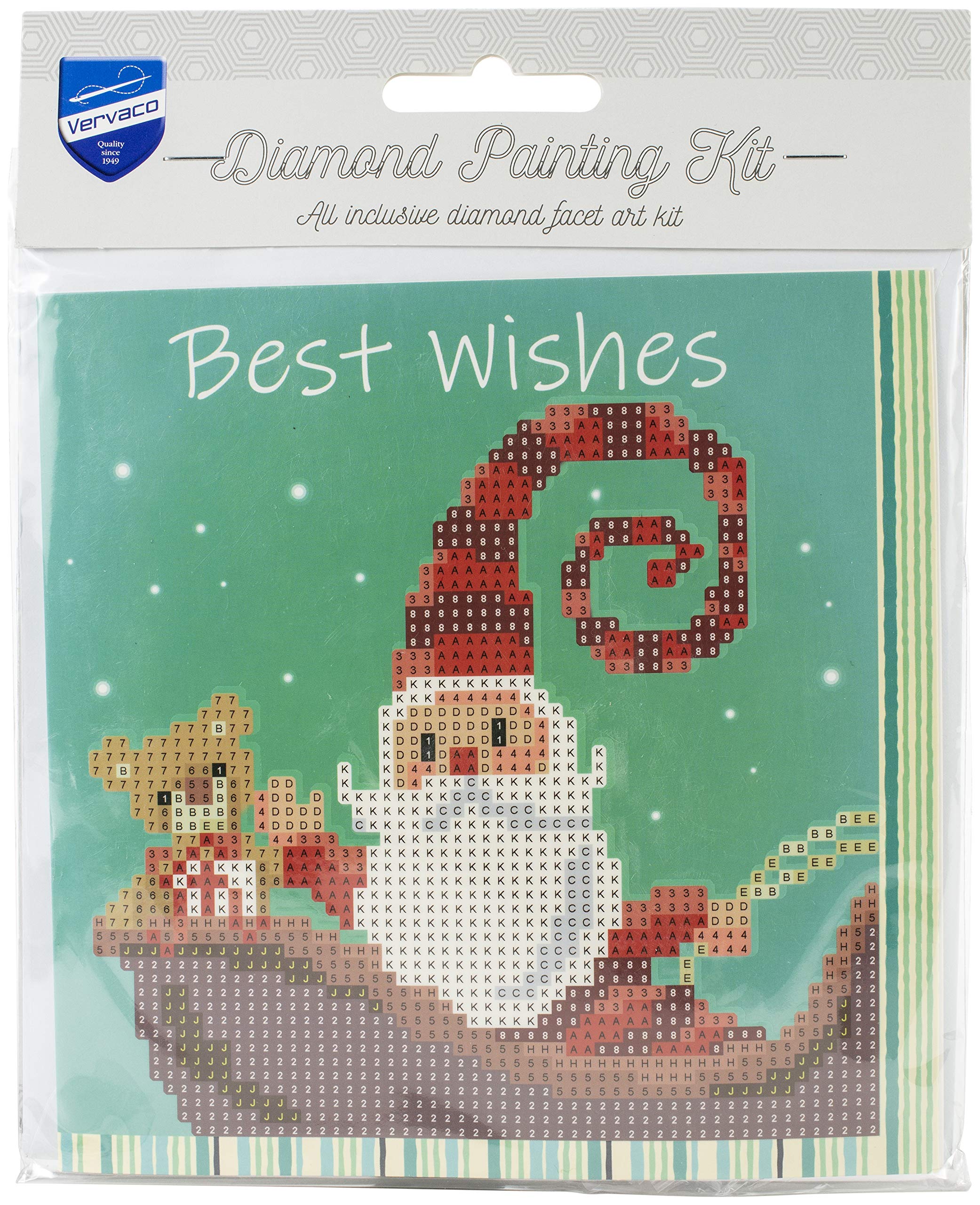 VERVACO (3PL) Diamond Art KIT SANT, Happy Santa, One Size