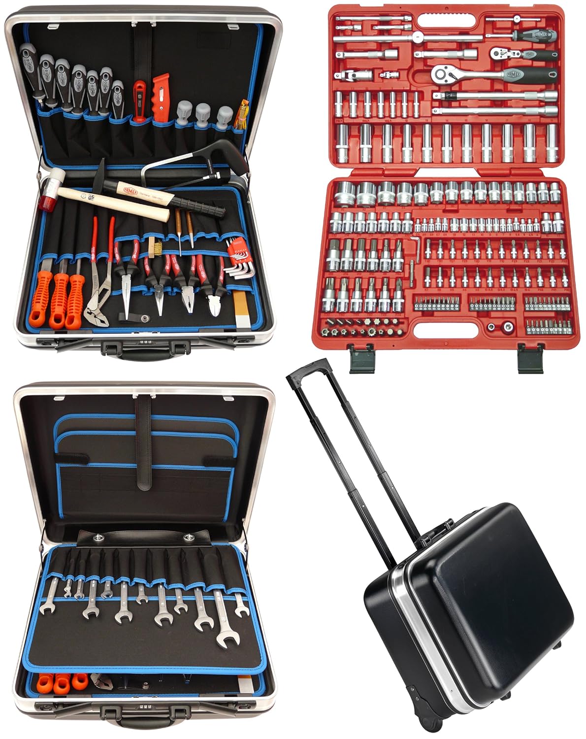 Famex 606 09 Werkzeug Komplettset High End Qualit auml t In Trolley ABS