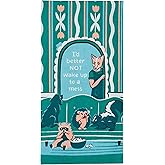 Blue Q I'd Better Not Wake Up to a Mess Dish Towel - Funny Kitchen Towels, 100% Cotton, Durable, Soft & Super Absorbent, Machine Washable, Screen-Printed, Vibrant Colors, Gift Ideas, Size 28" x 21"