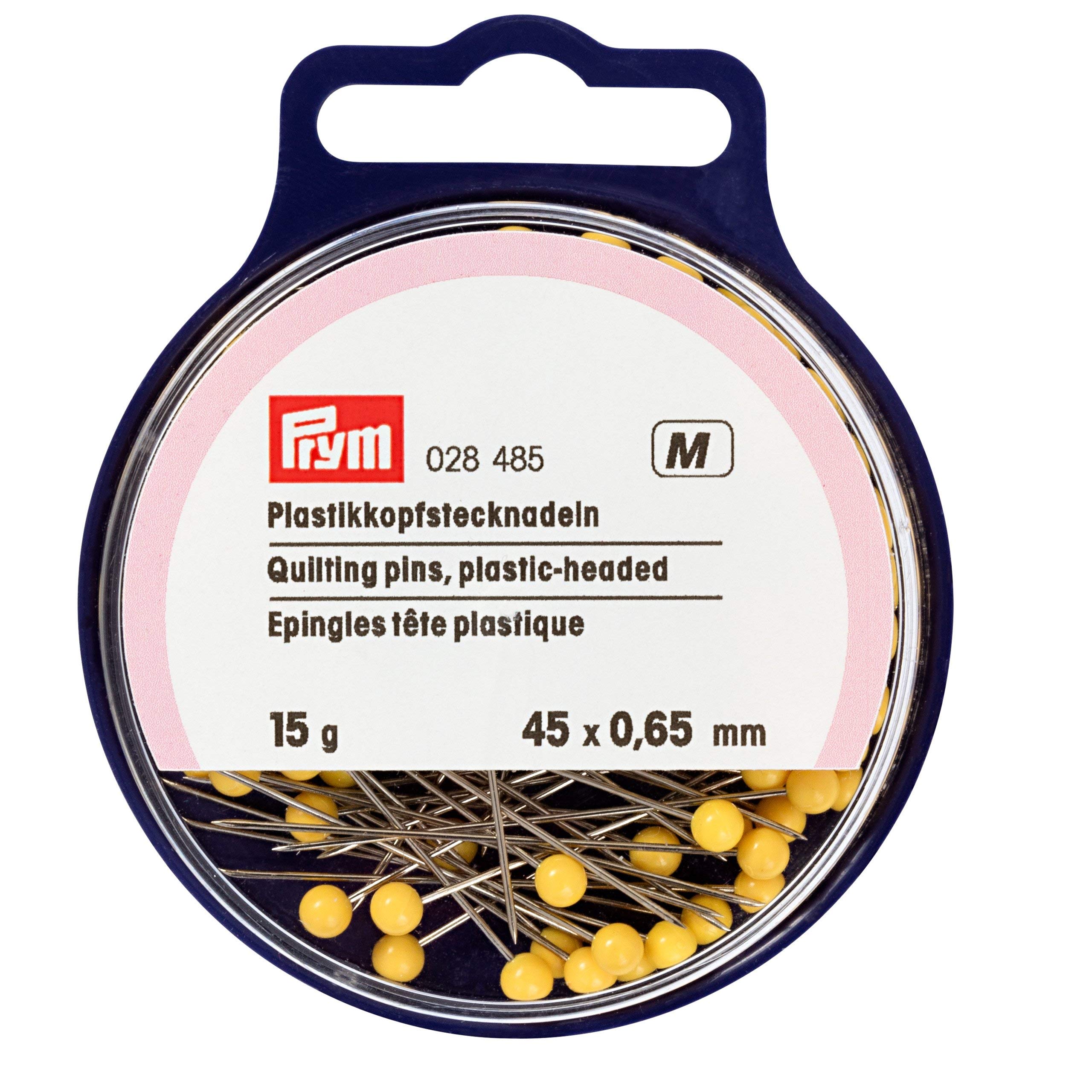 Prym Plastic-Headed Straight Pins V2A Gilt 0.65x45 mm, one Size