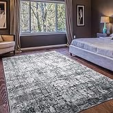 Domitapis Area Rug 5×7, Vintage Boho Rug,Ultra-Soft Low Pile, Washable, Non Slip,Stain Resistant Printed Carpet for Living Room Bedrooms Playroom Office Kitchen, Dark Stone