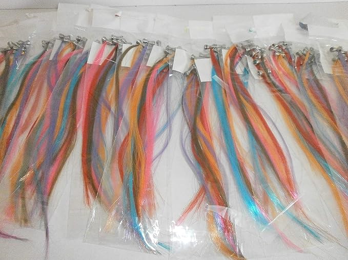 Schnooridoo 36 Haarsträhnen gemischte Farben - Haarschmuck - Karneval - Fasching