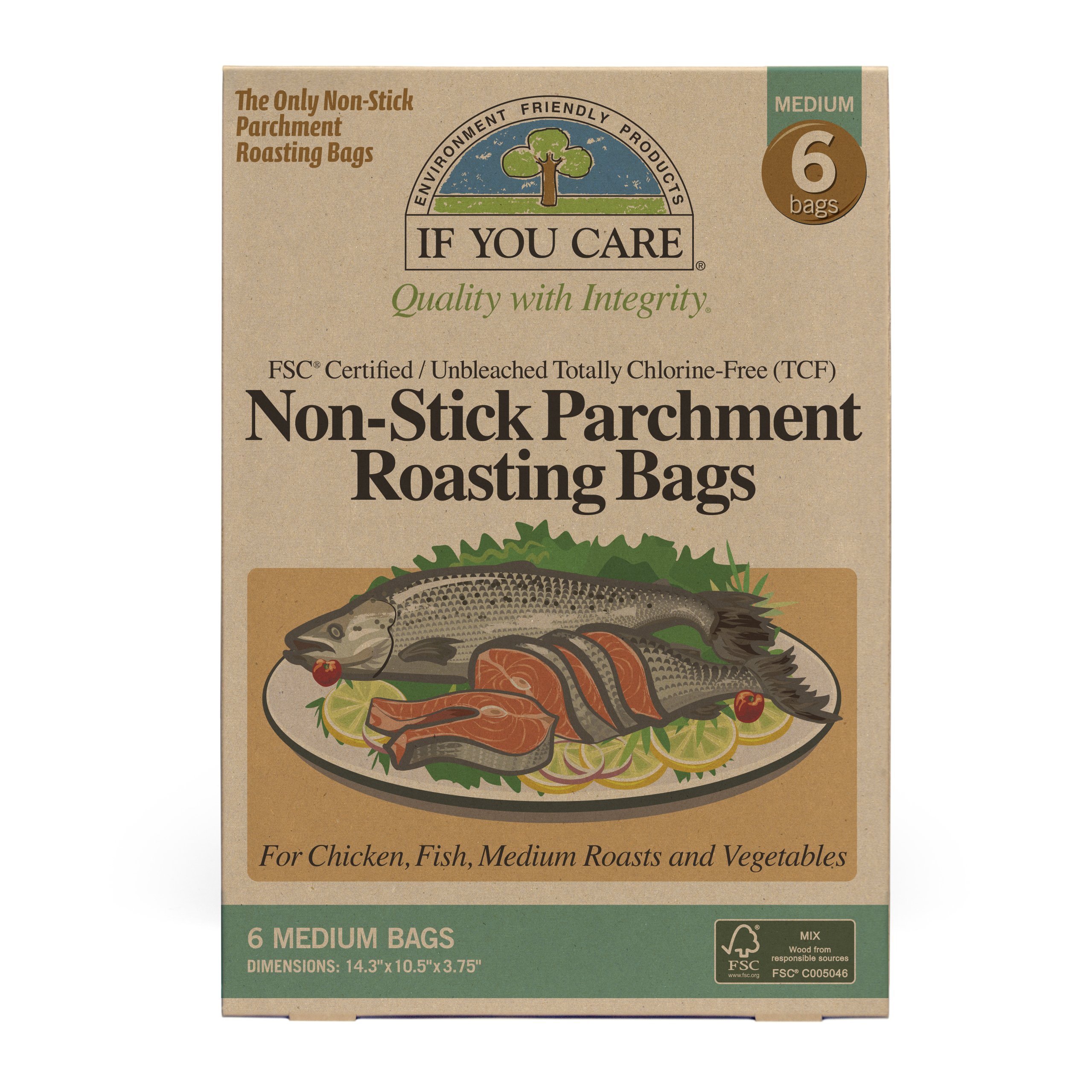 If you care FSC Paper Cooking and Roasting Bags, Pack of 6, J25073, Brown, M (Pack of 1)