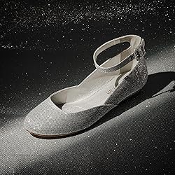 DREAM PAIRS Womens Low Wedge Ankle Strap Casual