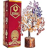 7 Chakra Crystal Tree of Life – Handmade Healing Gemstone Bonsai for Positive Energy, Prosperity & Home Décor – Good Luck Gift for Women, Mom, Office & Living Room Accent