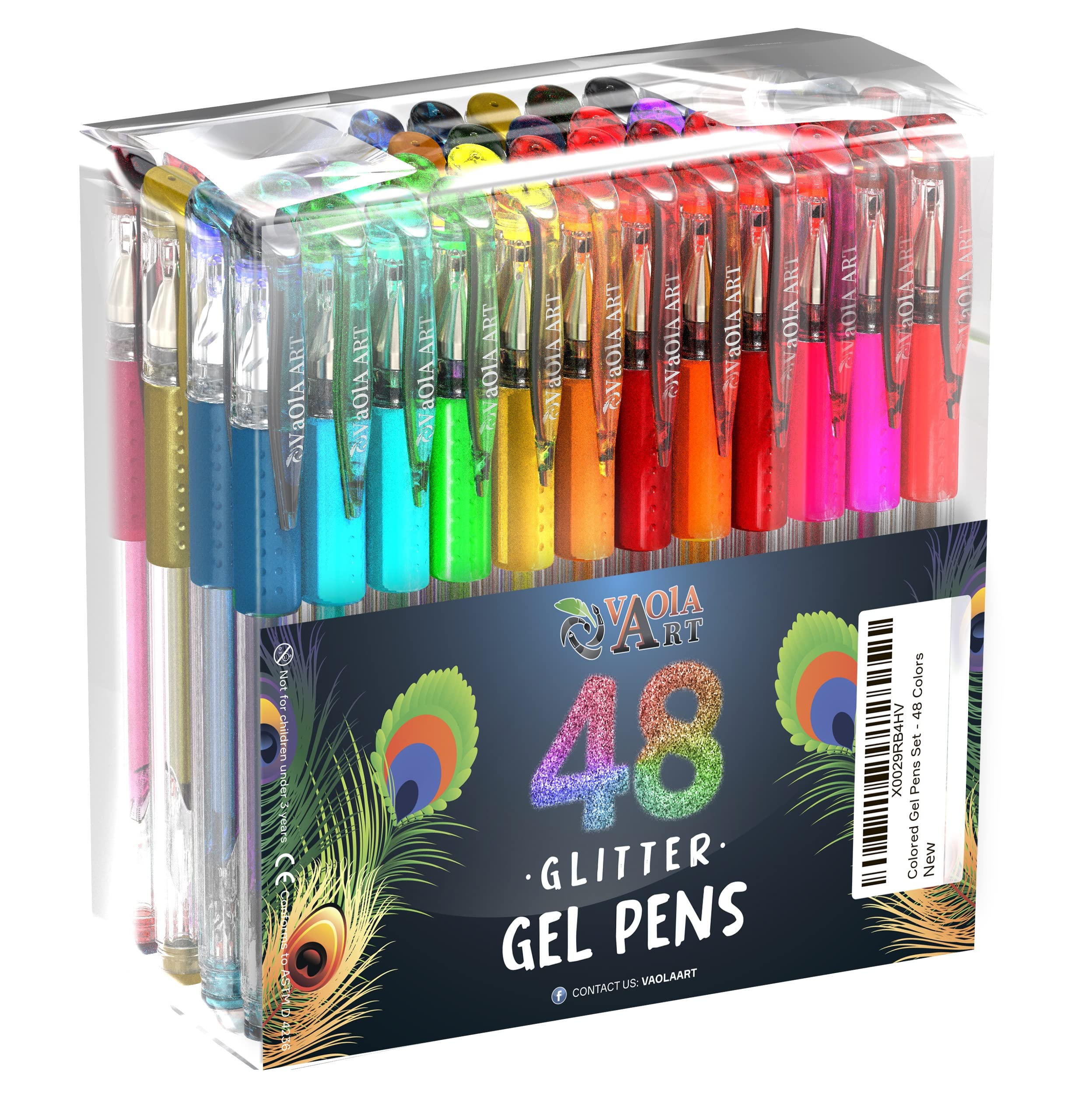 HOT Coloring Pens Amazon Gel Pens Glitter Glitter Gel Pens 48