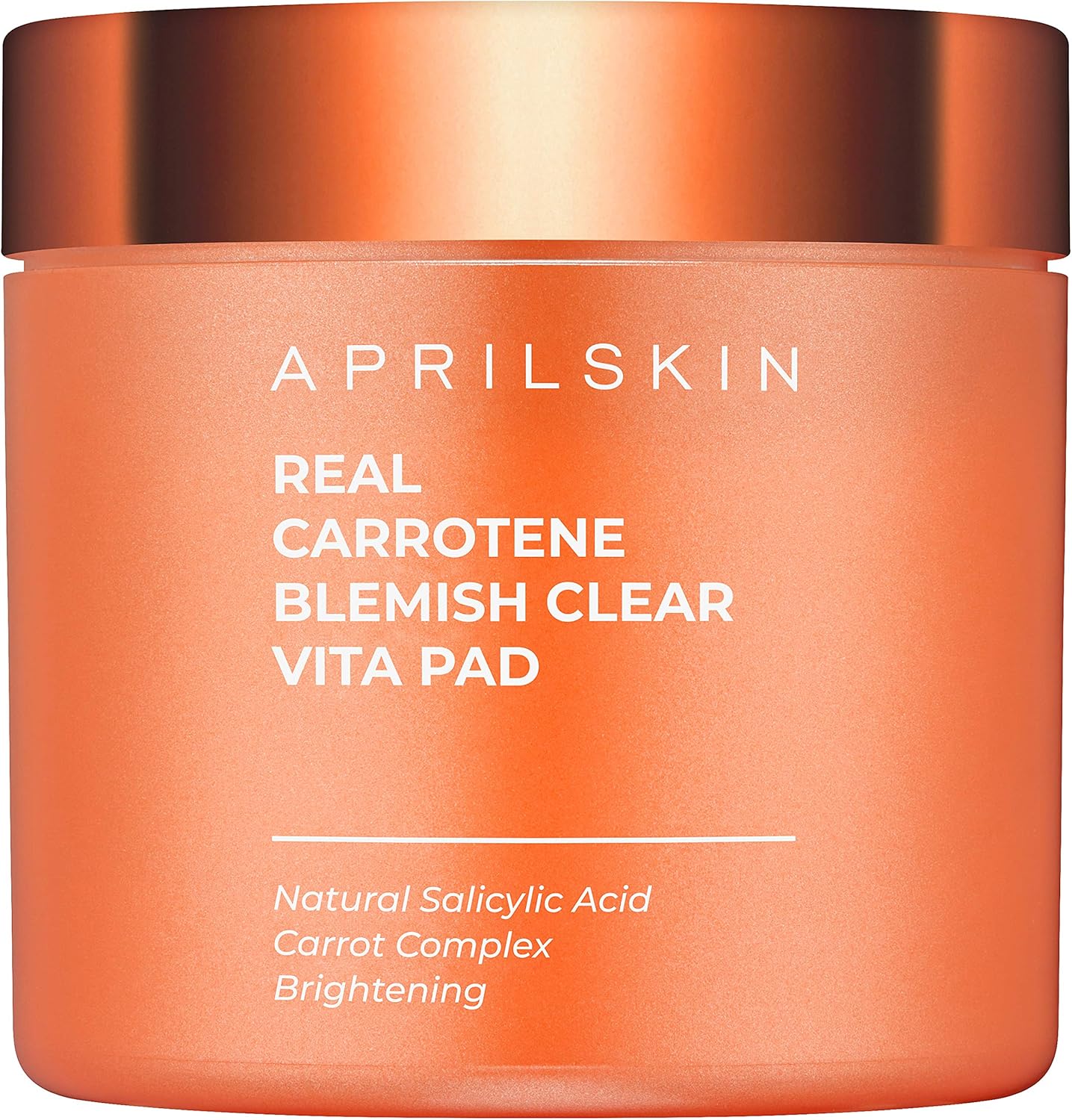 APRILSKIN Carrotene Blemish Clear Vita Pads | Oily, Sensitive, Acne-Prone Skin | Vegan, Cruelty-Free, exfoliating, Fights Acne & Pore-Tightening | 60 Pads | No sulfates and Artificial Fragrance